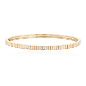 Chic Horizon 14K (or 18k upon request) Yellow Gold Bangle Bracelet
